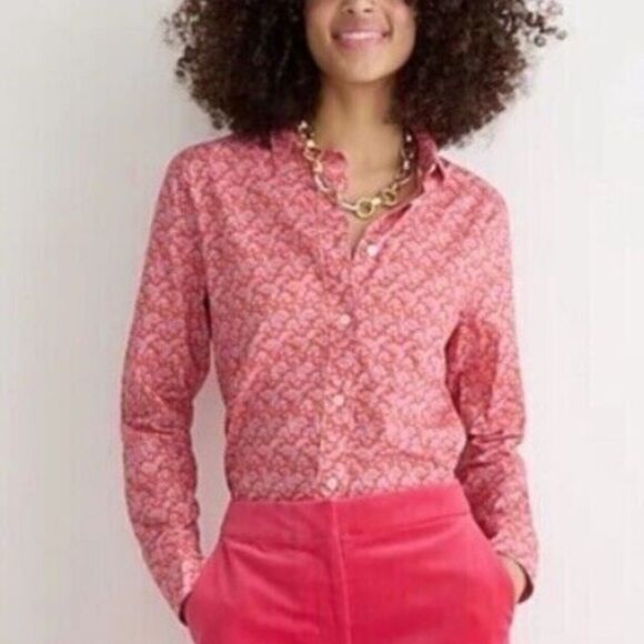 J. Crew Slim-fit shirt in Liberty® Toutouayette fabric Women’s Size‎ 2 - Picture 2 of 7